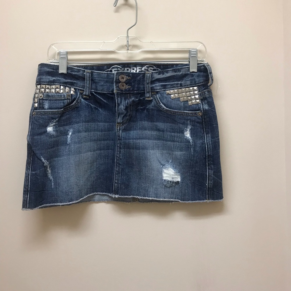 Express denim jean skirt